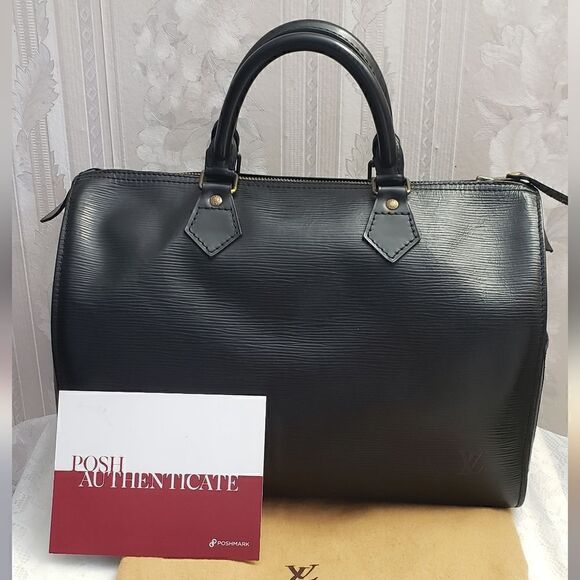 Louis Vuitton Epi Speedy 35 Black With Dust Bag - Picture 2 of 11